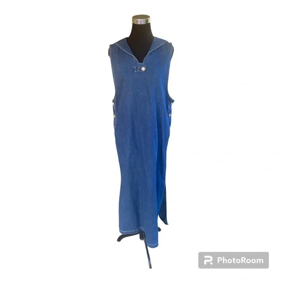 Original Ty Wear | Dresses | Vtg Original Ty Wear Denim Jumper Dress Size 4  Anchors Nautical Cruise Women | Poshmark